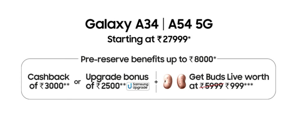 Samsung A54 A34 India