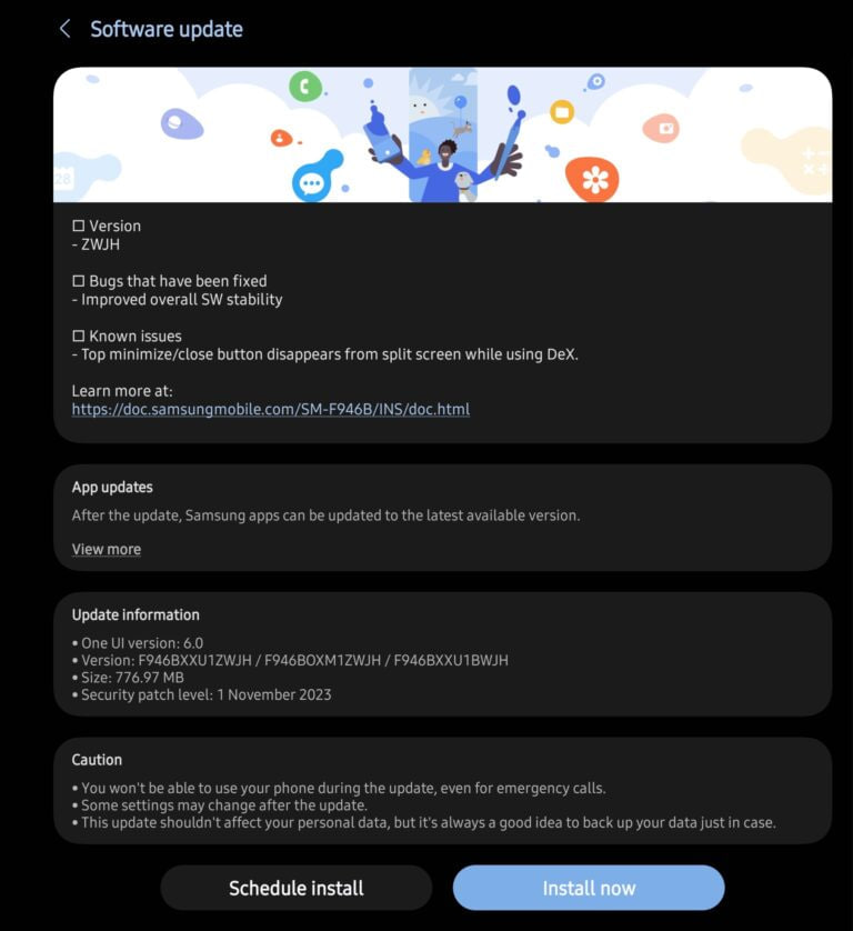  Galaxy Z Fold 5 One UI 6 Beta 4 US