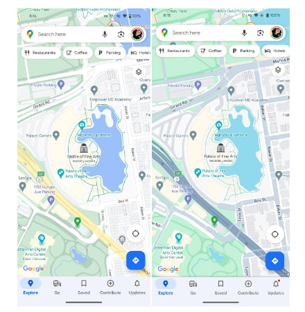 Google Maps new color palette rolling out widely - SFC Nation