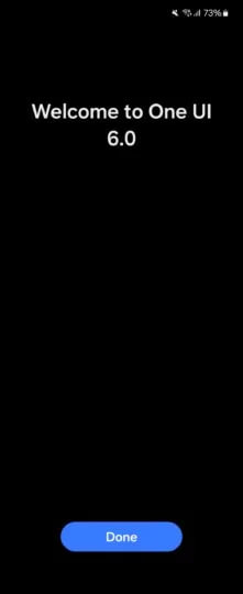 Samsung One UI 6 welcome message