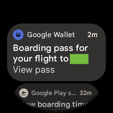 Google Wallet airline boarding passes